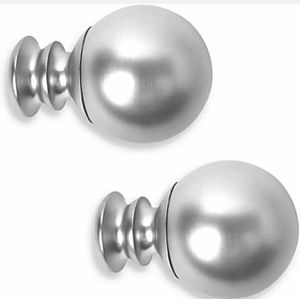 New Cambria Premier Finials for Curtain Rod Polished Nickel set of 2